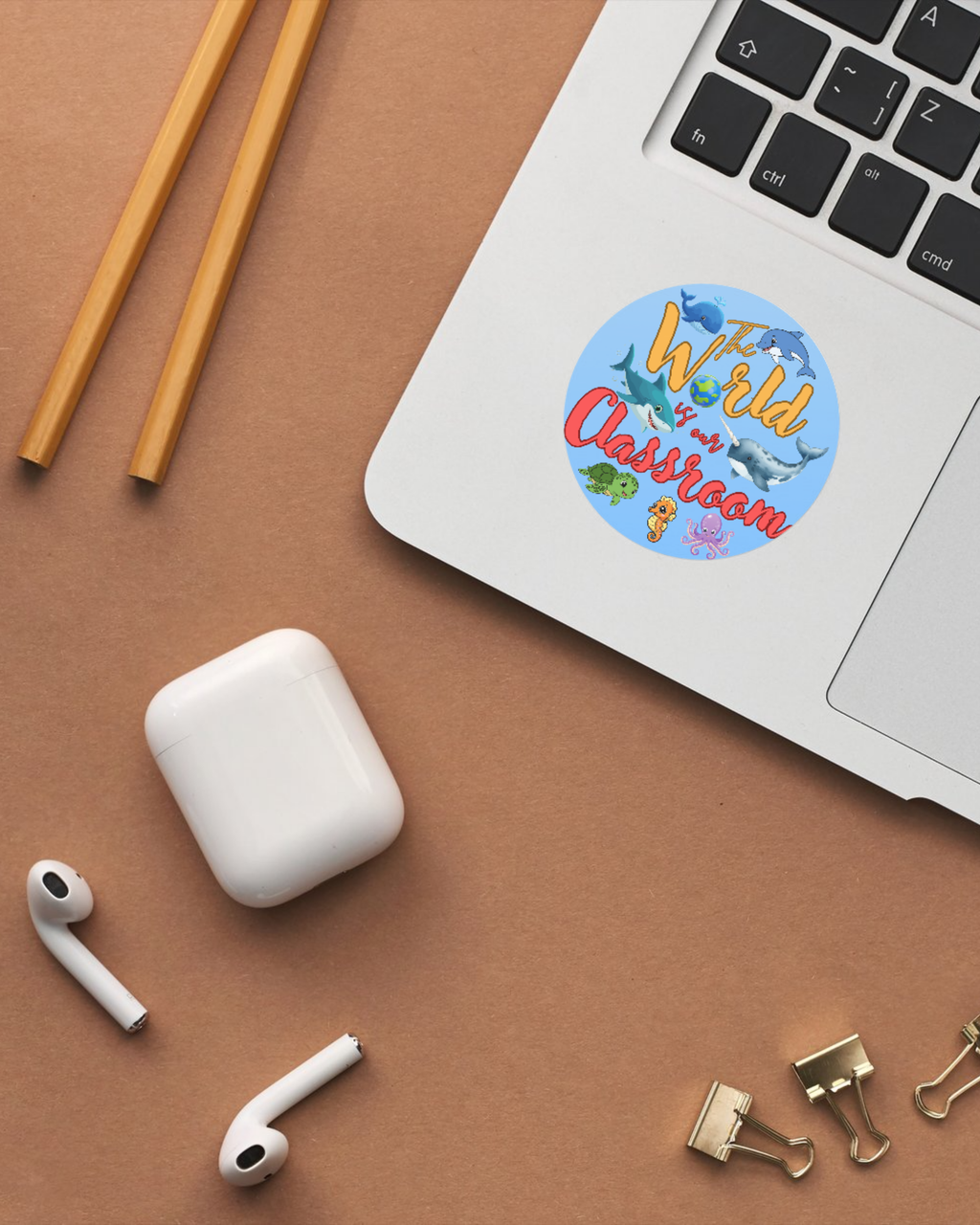 The World Is Our Classroom Homeschool Sticker – Charlotte Mason Inspired Education Decal - The Mighty Ocean Creatures