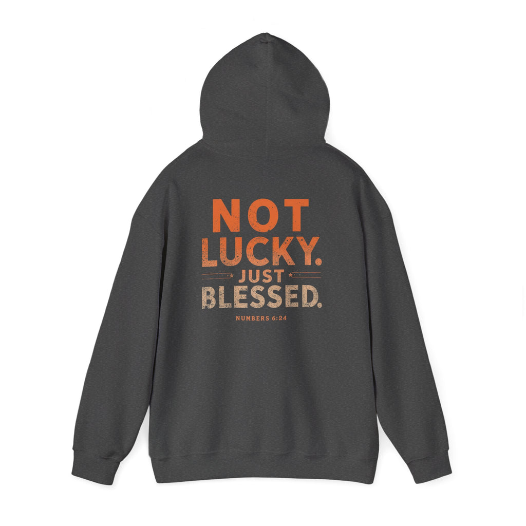 Not Lucky Just Blessed Hoodie — Faith-Based Inspirational Pullover
