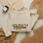 Seek First the Kingdom Crewneck Sweatshirt — Christian Faith Graphic Sweatshirt