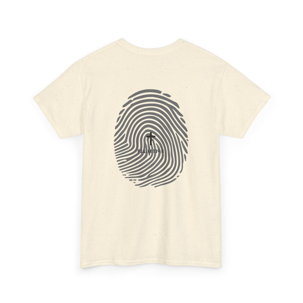 Fingerprint Graphic Tee — Minimalist Identity T‑Shirt