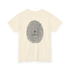 Fingerprint Graphic Tee — Minimalist Identity T‑Shirt