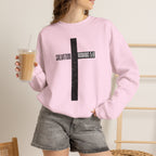 Christian Crewneck Sweatshirt "Salvation" Romans 5:8 Pullover, Jesus Cross Apparel, Faith Grace Graphic Sweatshirt