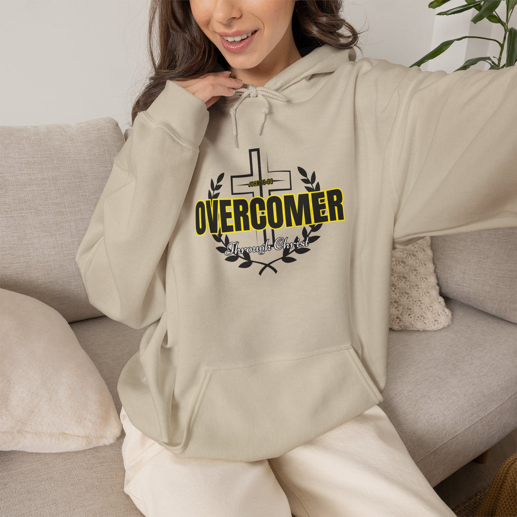 Overcomer Cross Hoodie – Faith-Based Christian Pullover