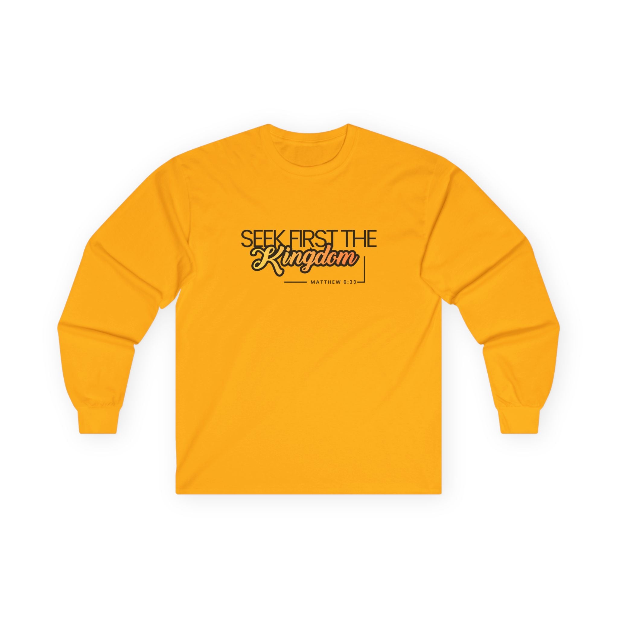 Seek First the Kingdom Long Sleeve Christian Tee