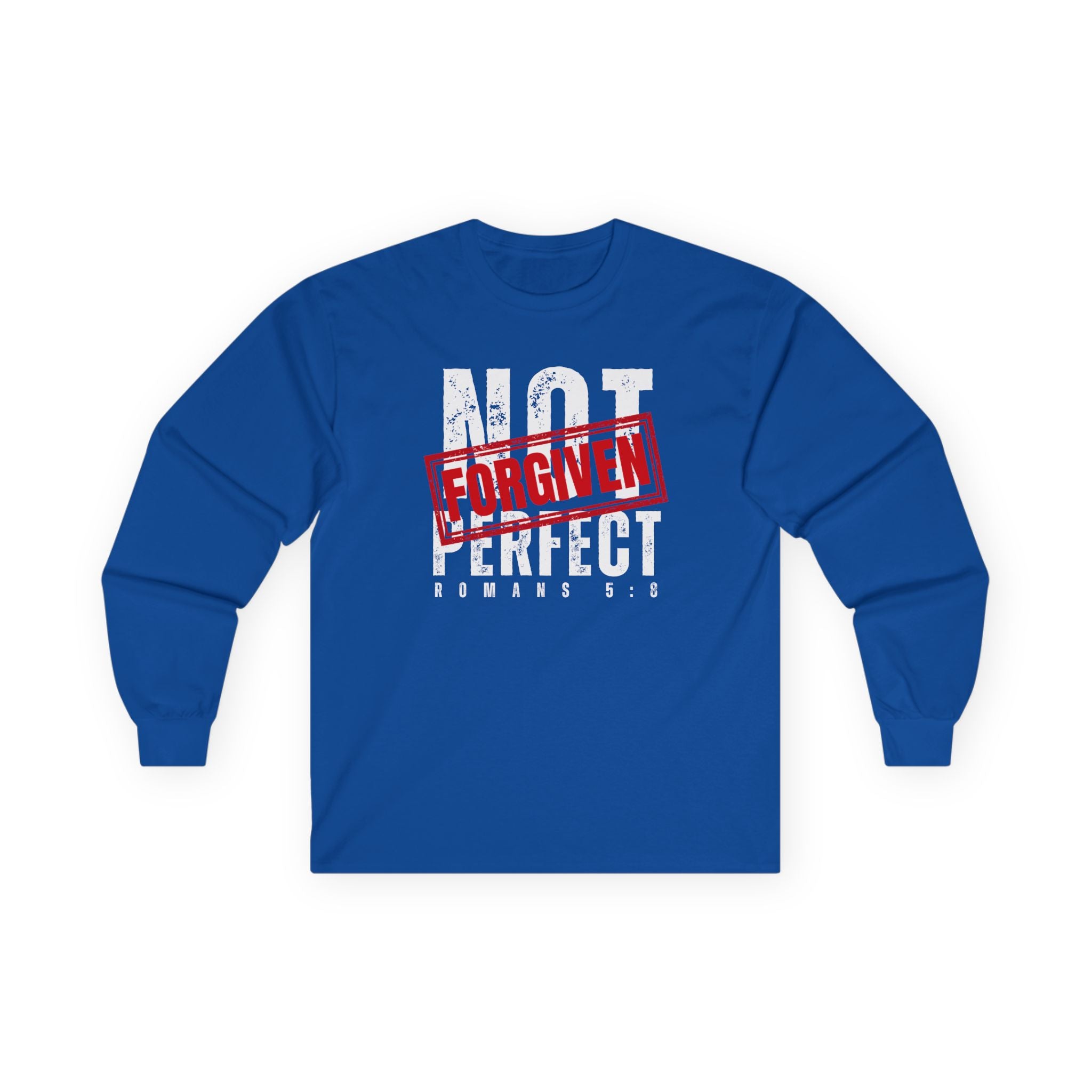 Not Perfect But Forgiven Long Sleeve Tee — Christian Faith Graphic Shirt
