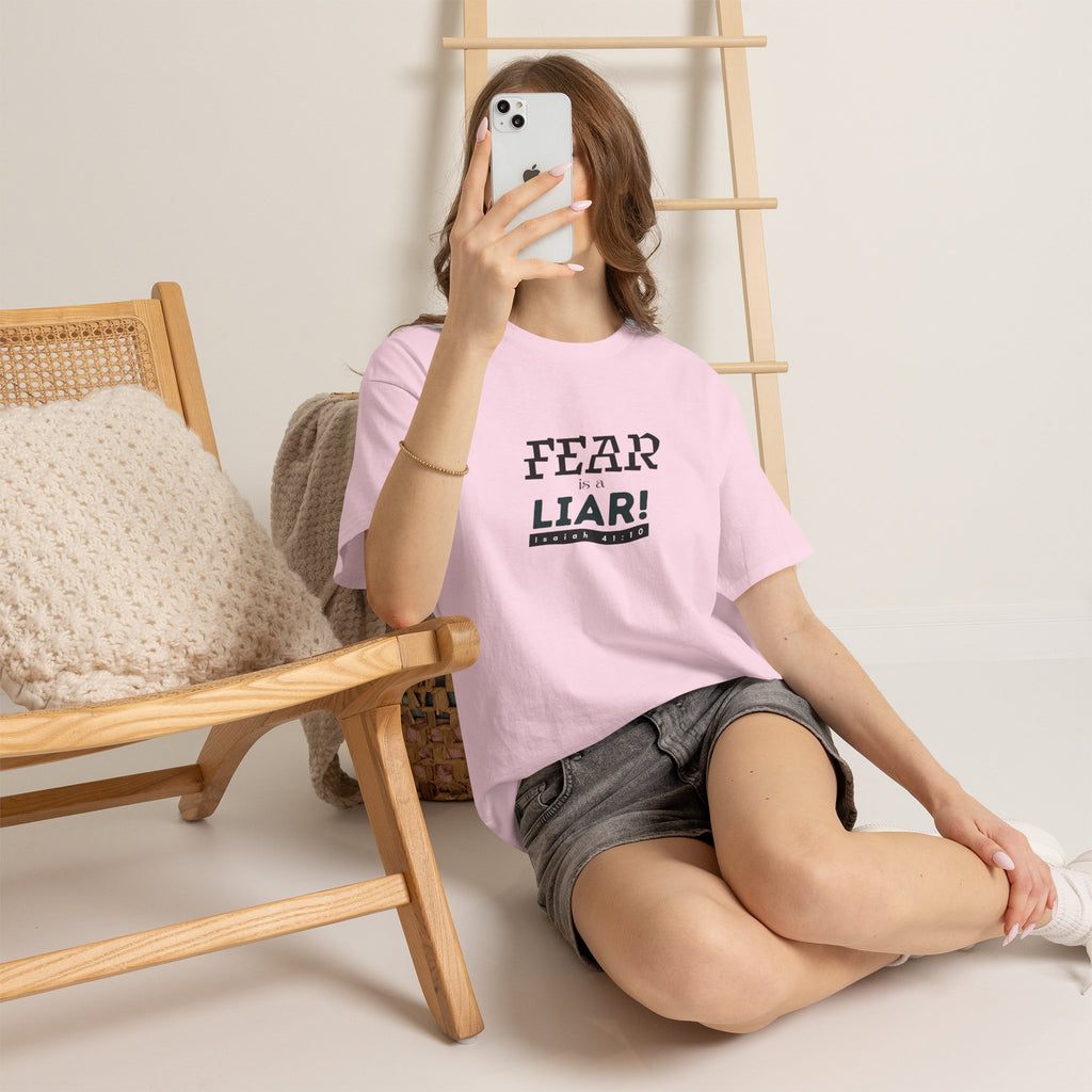 T-Shirt — "Fear Is a Liar!" Graphic Tee | Inspirational Christian Message