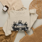 Christian Crewneck Sweatshirt "Christ in Me" Pullover, Galatians 2:20 Apparel, Inspirational Religious Graphic Sweatshirt