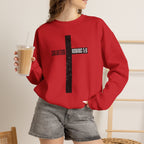 Christian Crewneck Sweatshirt "Salvation" Romans 5:8 Pullover, Jesus Cross Apparel, Faith Grace Graphic Sweatshirt