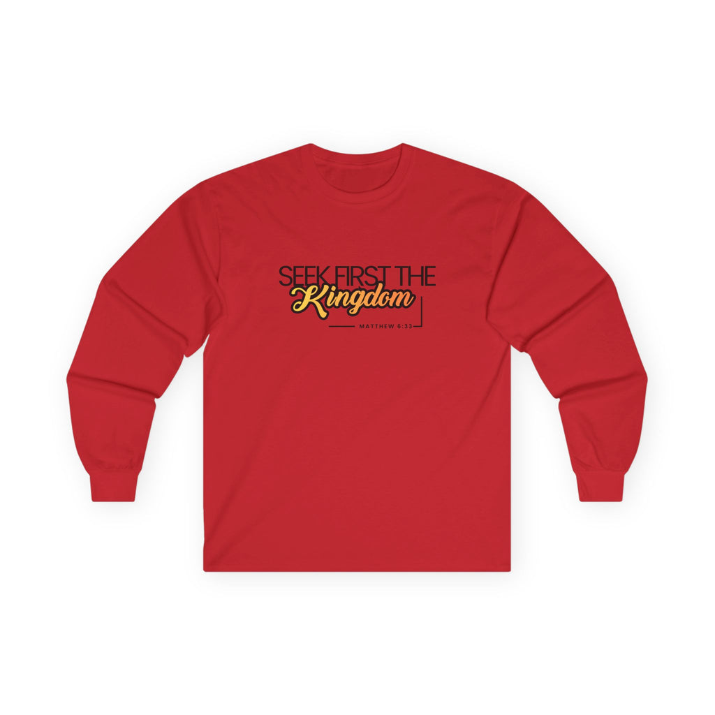 Seek First the Kingdom Long Sleeve Christian Tee