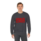 Christian Crewneck Sweatshirt "Grace" Reversed Pullover, Modern Minimalist Faith Apparel, Unique Graphic Scripture Sweater