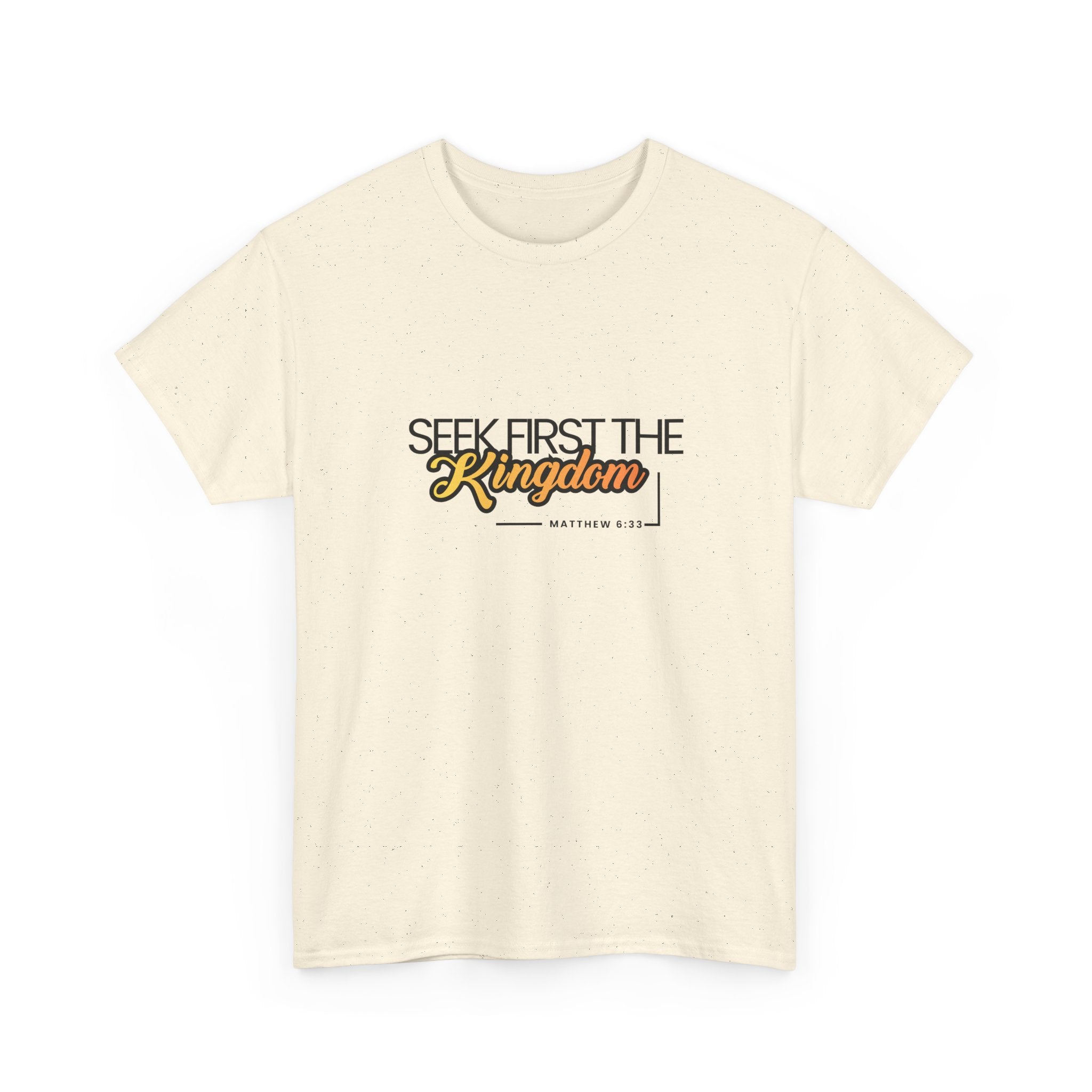 Seek First the Kingdom Tee — Christian Faith Graphic T-Shirt (Matthew 6:33)