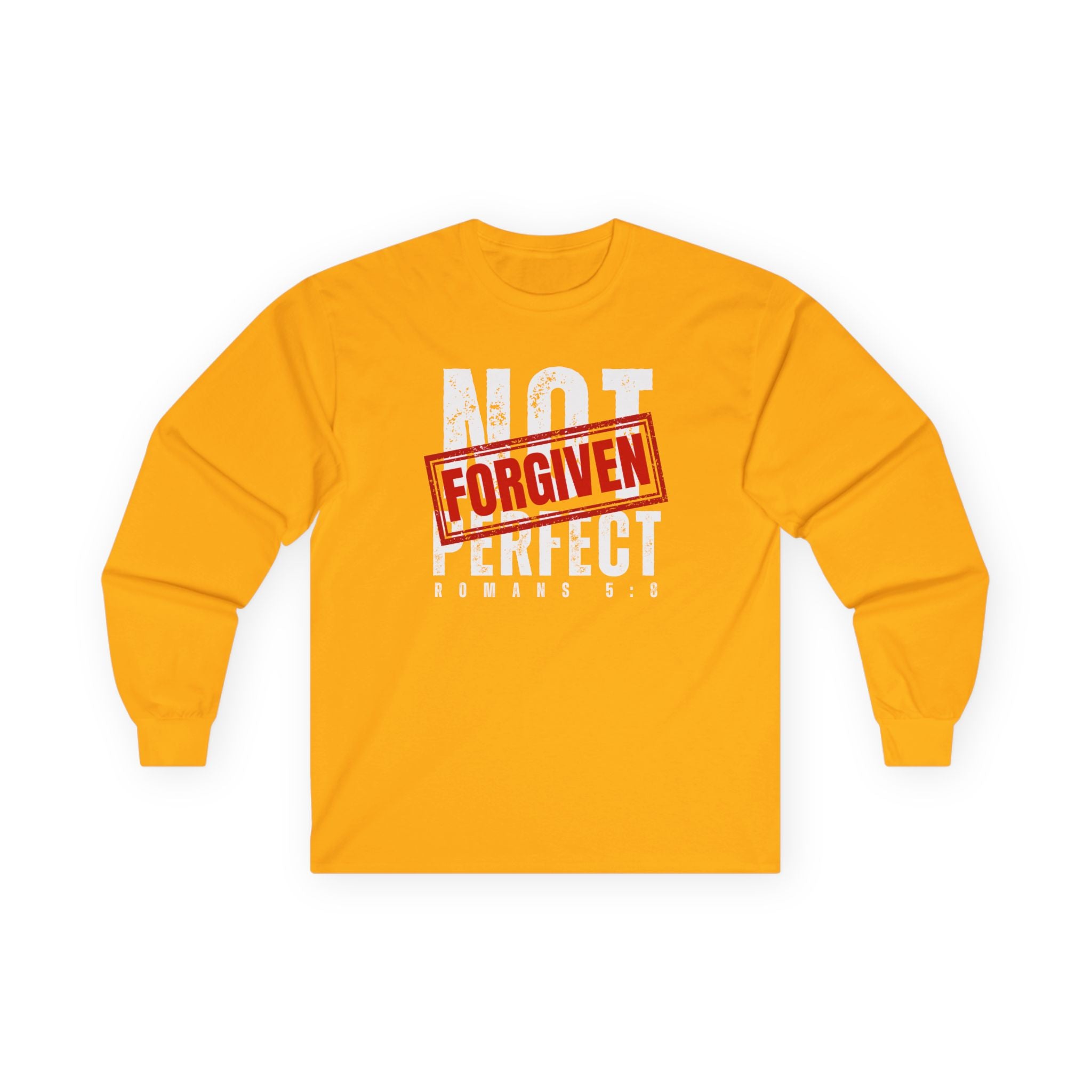 Not Perfect But Forgiven Long Sleeve Tee — Christian Faith Graphic Shirt