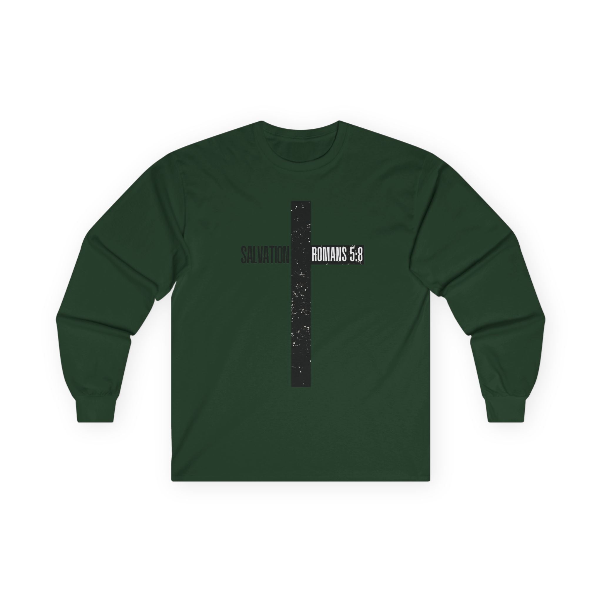 Salvation Romans 5:8 Cross Long Sleeve Tee