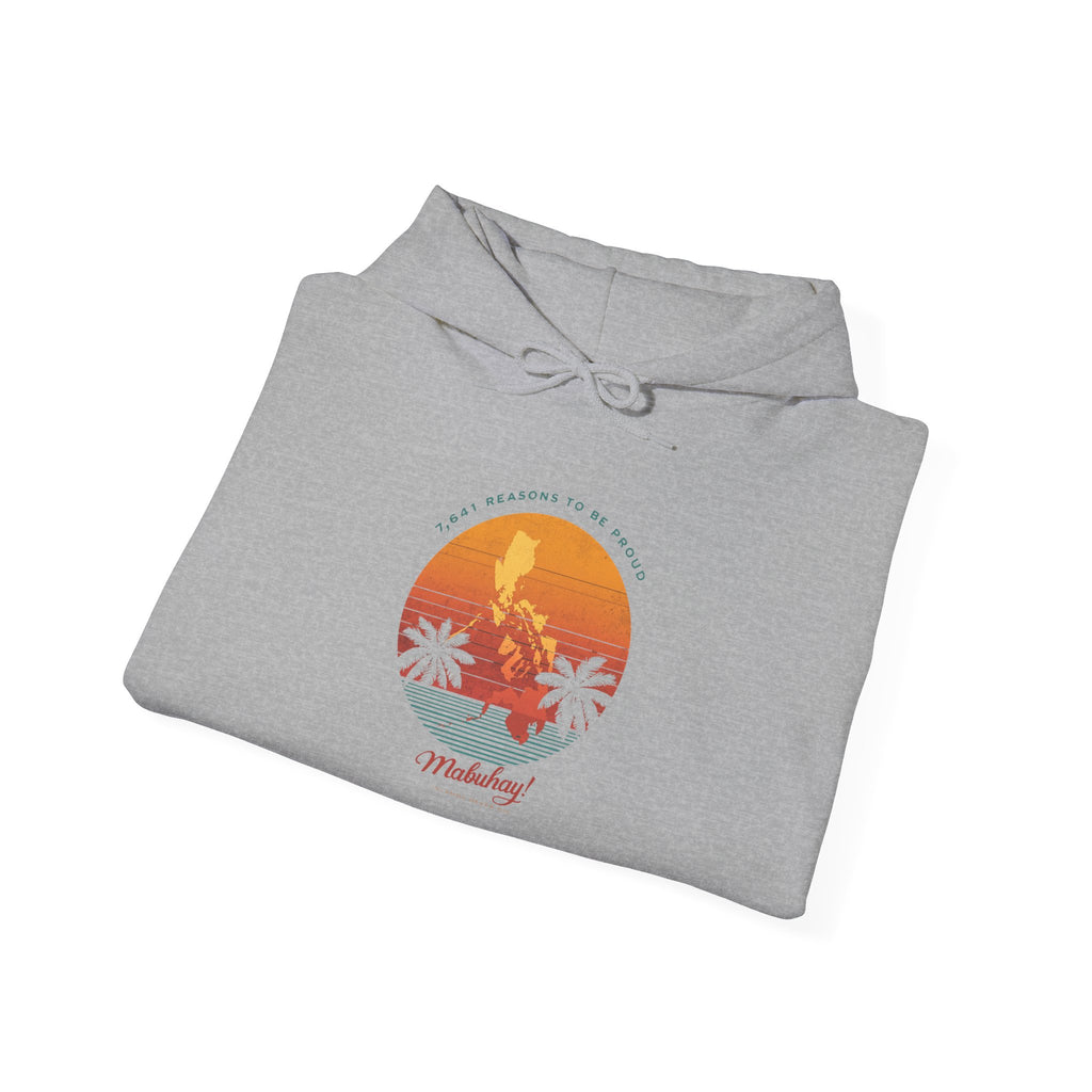 Hoodie • Mabuhay Sunset Palm Graphic — "Philippines" Retro Beach Vibes