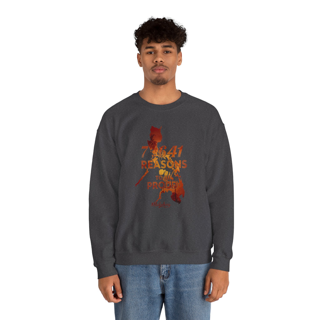 Philippines Map '7,641 Reasons to Be Proud Pinoy' Crewneck Sweatshirt