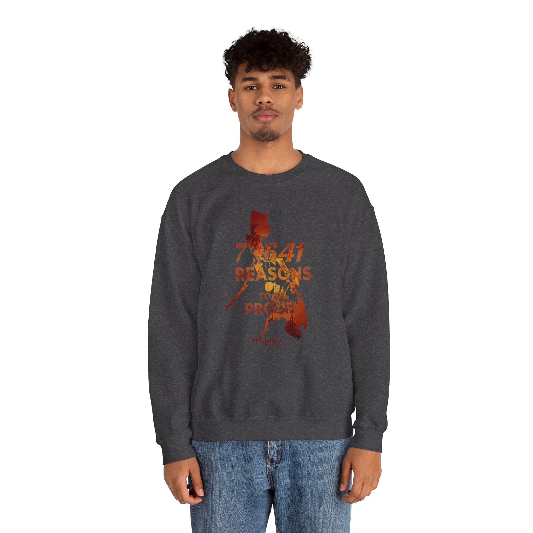 Philippines Map '7,641 Reasons to Be Proud Pinoy' Crewneck Sweatshirt