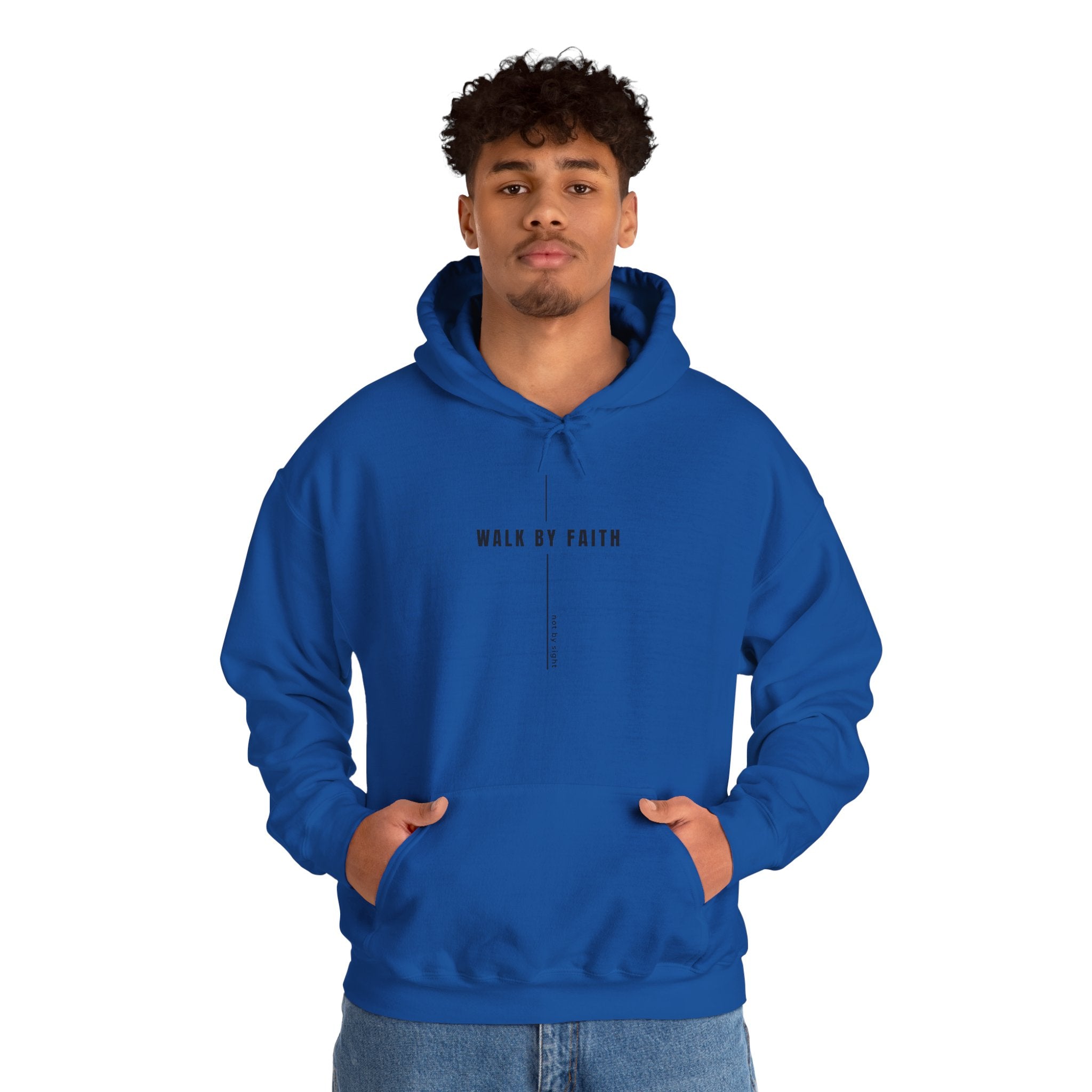 Walk By Faith Hoodie — Minimal Christian Inspirational Sweatshirt