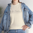 Faith Heartbeat T‑Shirt — I Surrender Script Christian Tee
