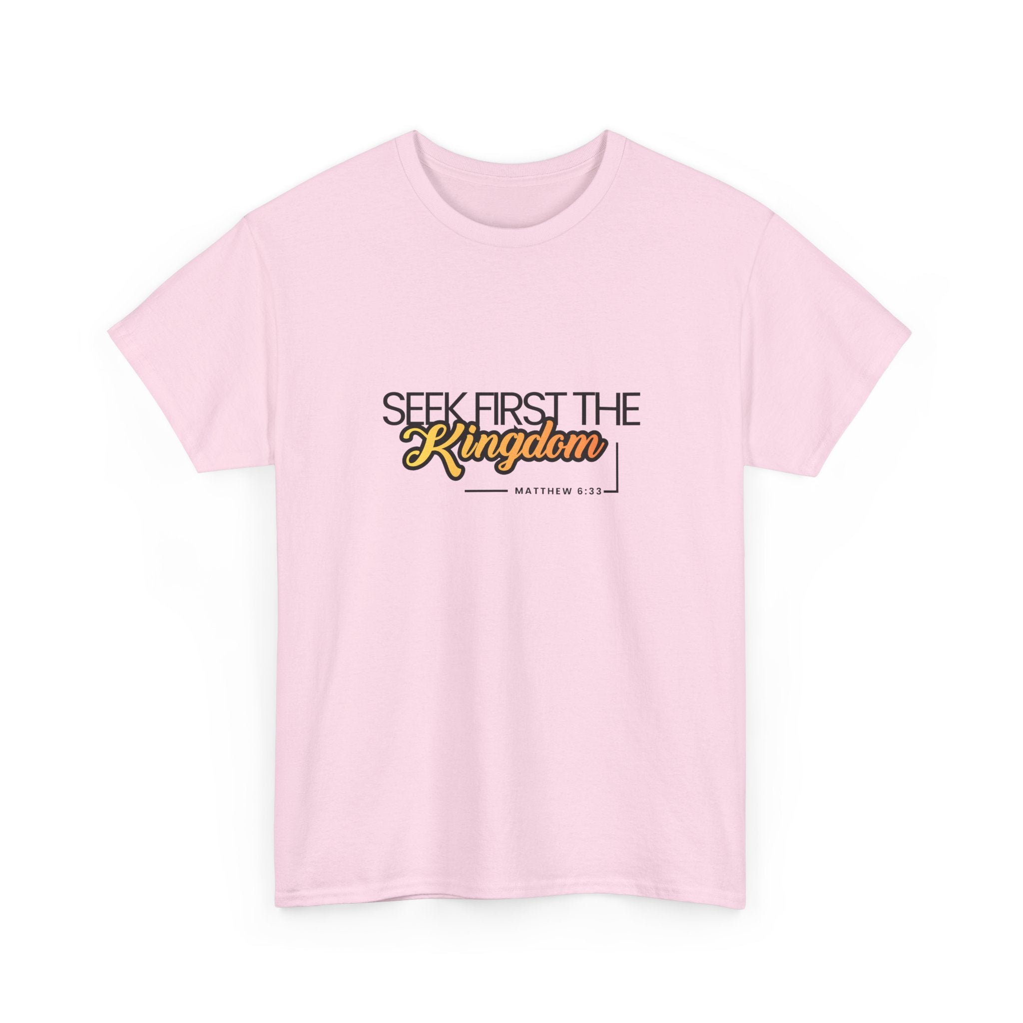 Seek First the Kingdom Tee — Christian Faith Graphic T-Shirt (Matthew 6:33)