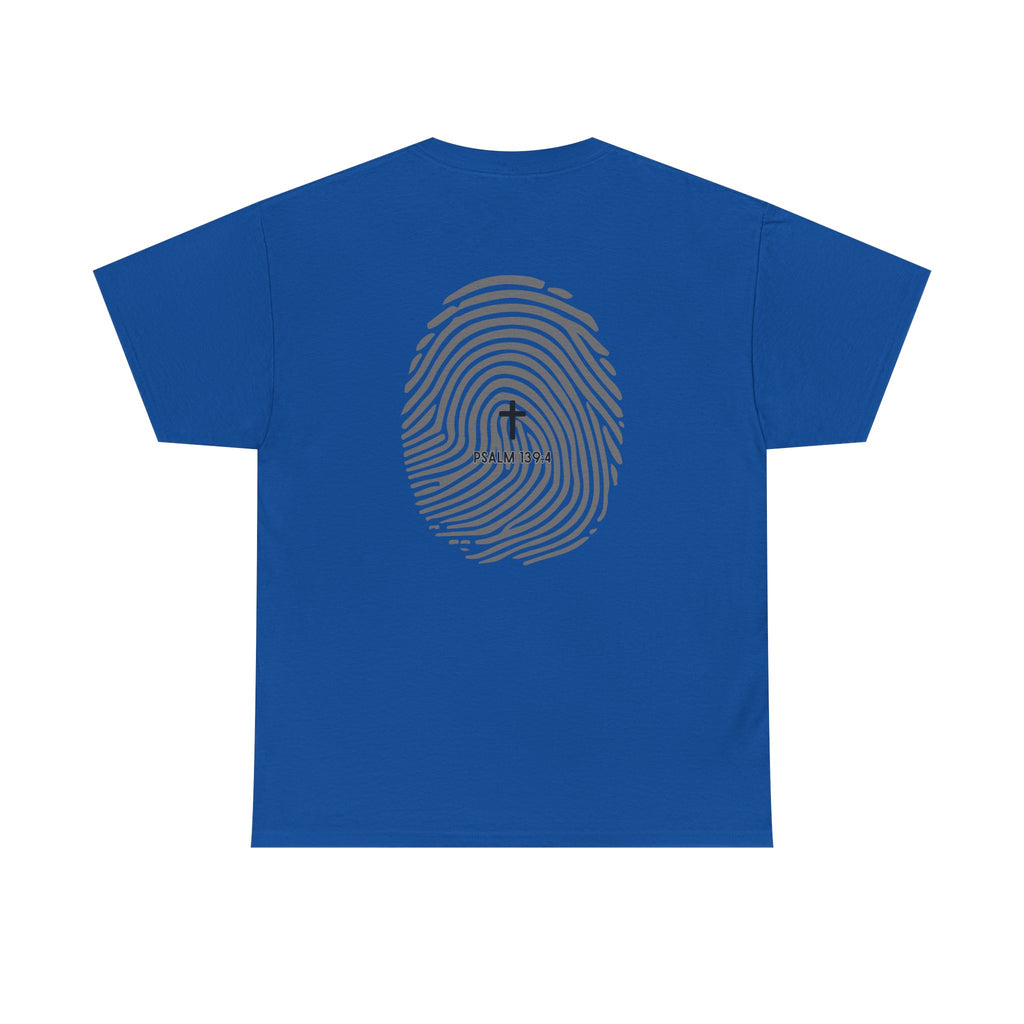 Fingerprint Graphic Tee — Minimalist Identity T‑Shirt
