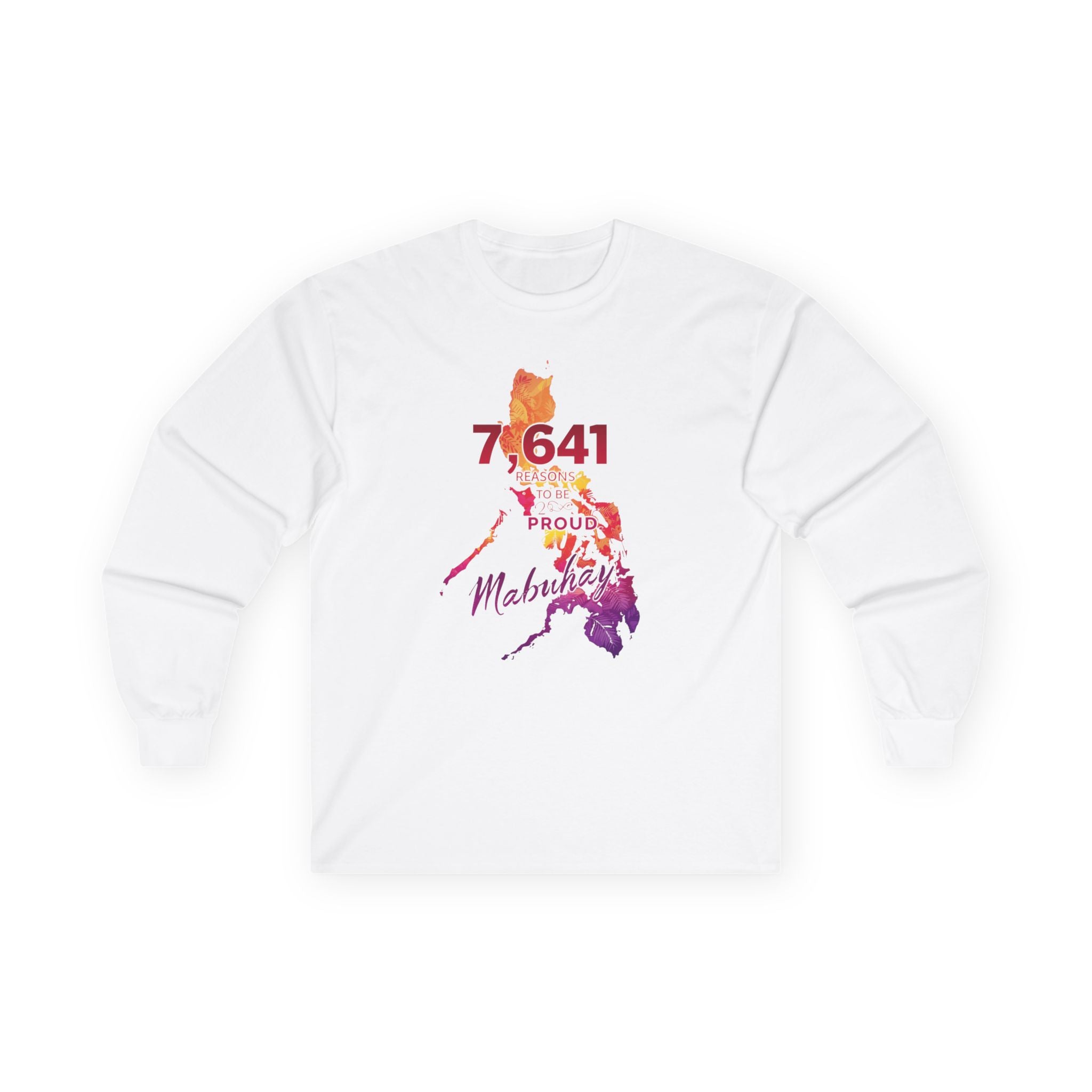 Philippines Map '7,641 Proudly Pinoy' Long Sleeve Tee