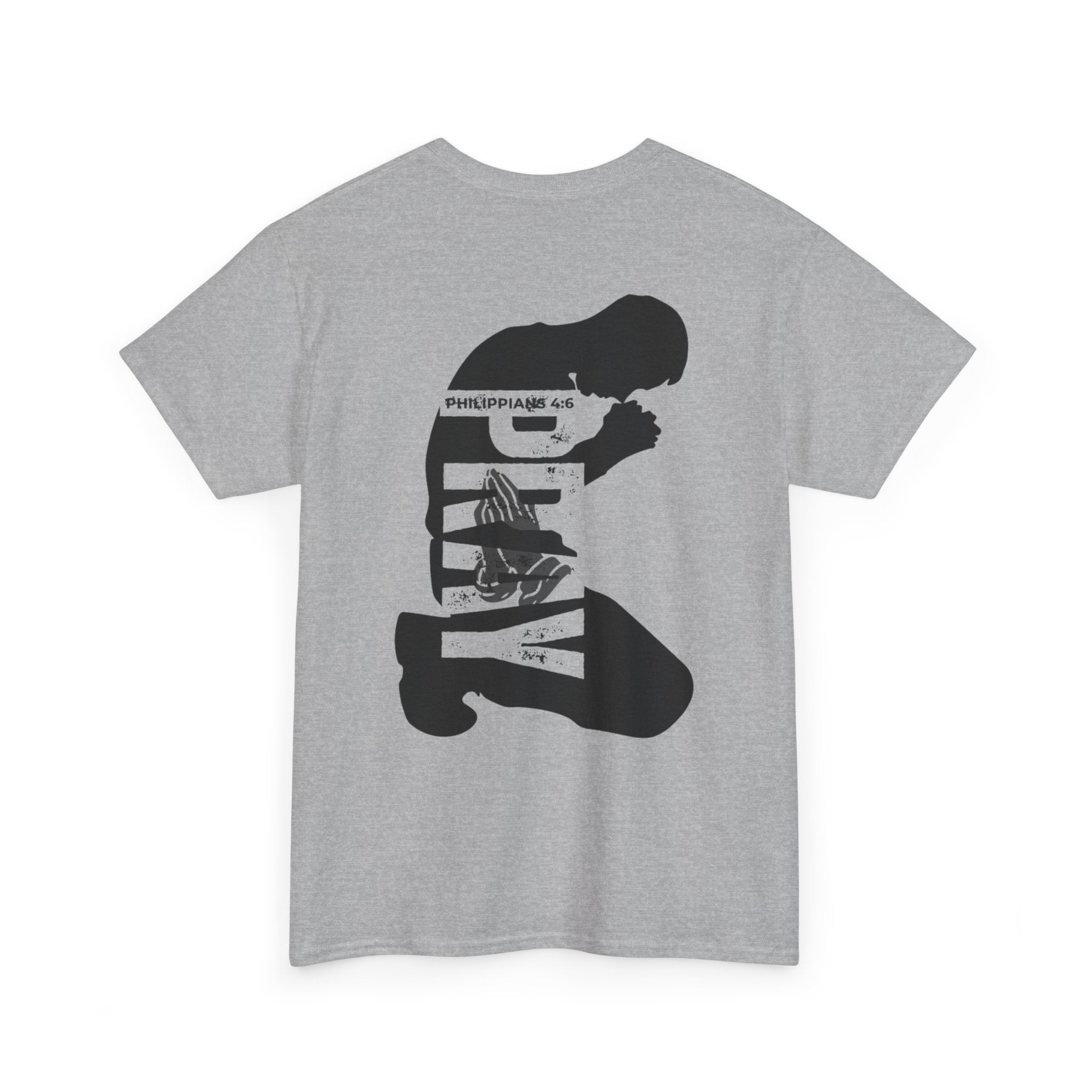 Pray More Tee — "Pray More, Panic Less" Christian Graphic T-Shirt