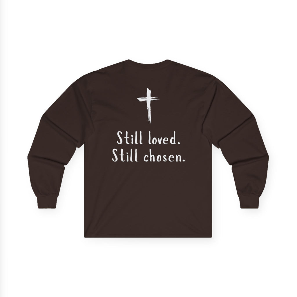 Not Perfect But Forgiven Long Sleeve Tee — Christian Faith Graphic Shirt