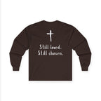 Not Perfect But Forgiven Long Sleeve Tee — Christian Faith Graphic Shirt