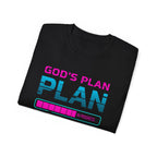 God’s Plan Graphic Tee – Retro Tape Design (Romans 8:28)