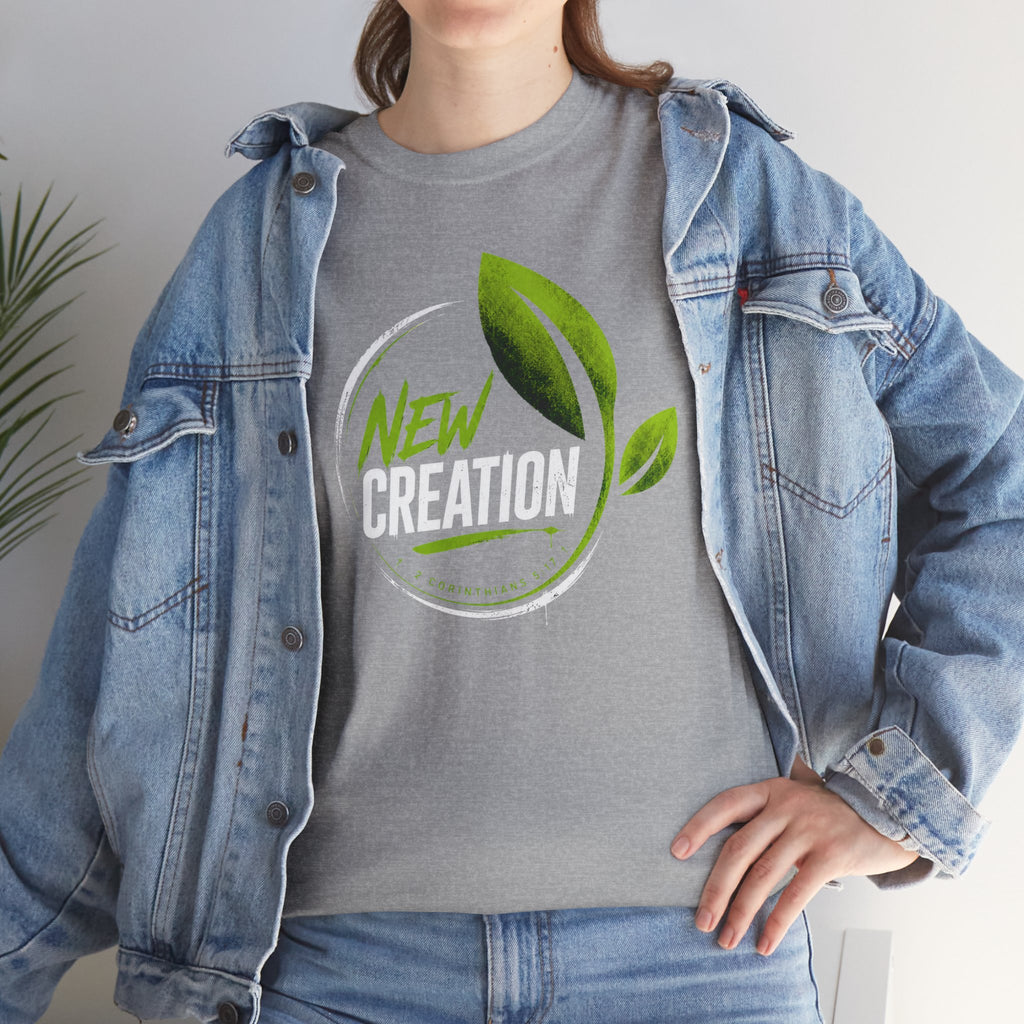New Creation T-Shirt — Green Leaf Faith Tee
