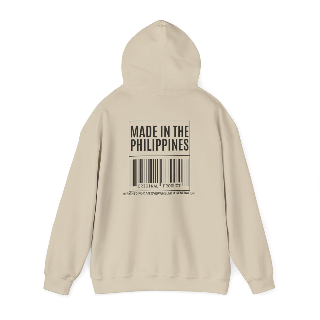 Made in the Philippines Hoodie — Barcode Graphic Back Print