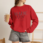 Minimalist Crewneck Sweatshirt "Made New" Pullover, Inspirational Christian Clothing, Aesthetic Daily Reminder Sweatshirt