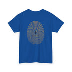 Fingerprint Graphic Tee — Minimalist Identity T‑Shirt