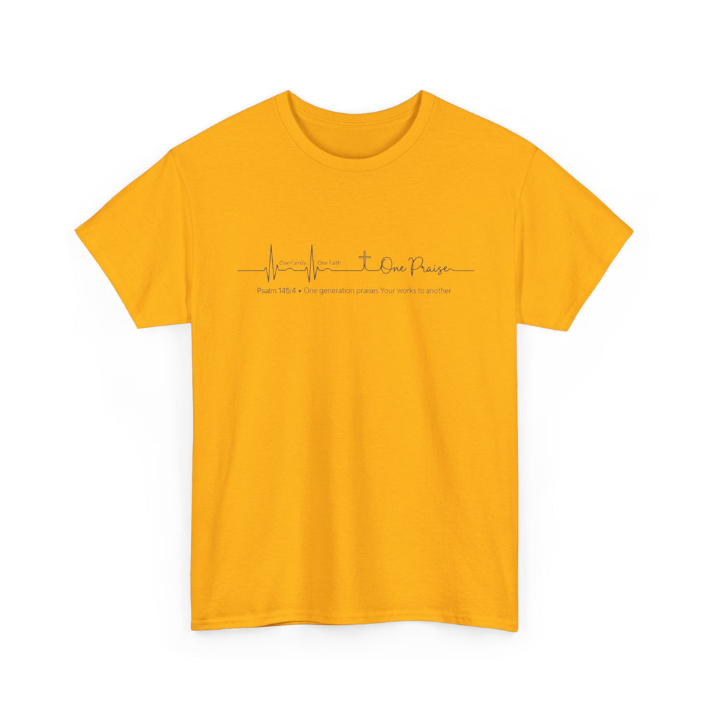 Faith Heartbeat T‑Shirt — I Surrender Script Christian Tee