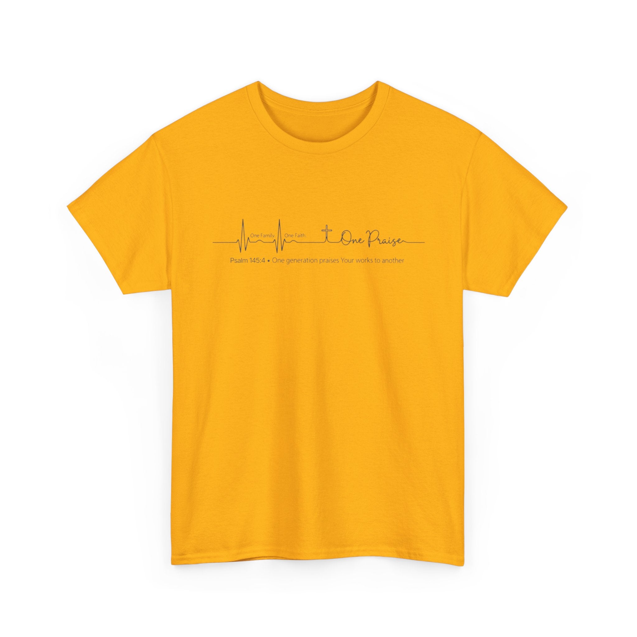 Faith Heartbeat T‑Shirt — I Surrender Script Christian Tee
