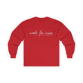 Long Sleeve Christian Tee — 'Made For More' Minimalist Script Shirt