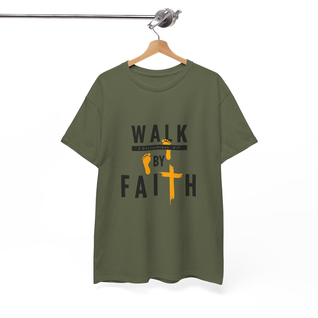 By Faith T-Shirt — Christian Walk By Faith Cross Tee