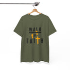 By Faith T-Shirt — Christian Walk By Faith Cross Tee