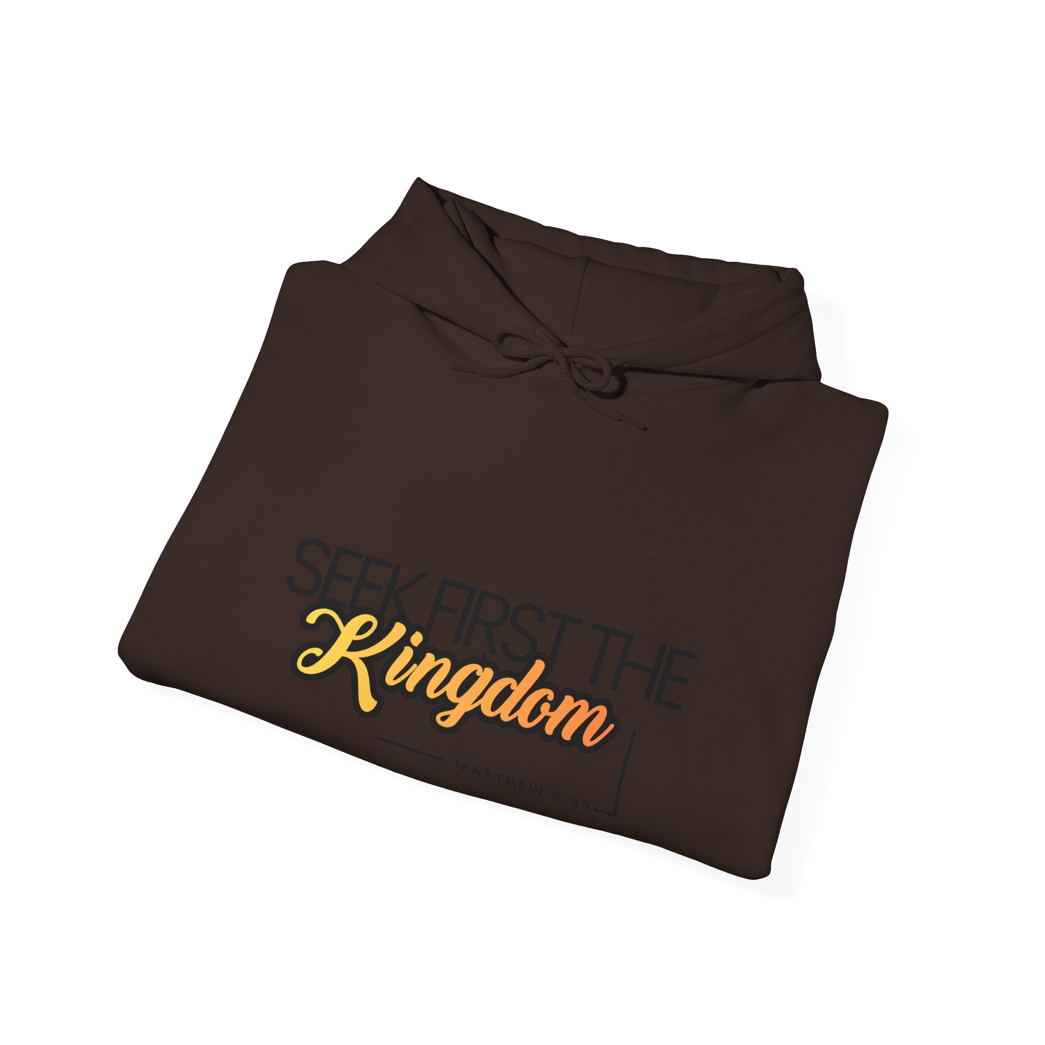 Seek First the Kingdom Hoodie – Christian Faith Scripture Sweatshirt (Matthew 6:33)