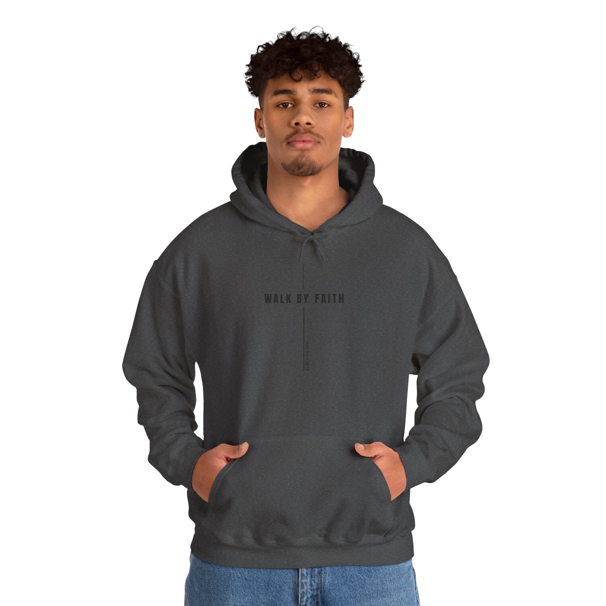 Walk By Faith Hoodie — Minimal Christian Inspirational Sweatshirt