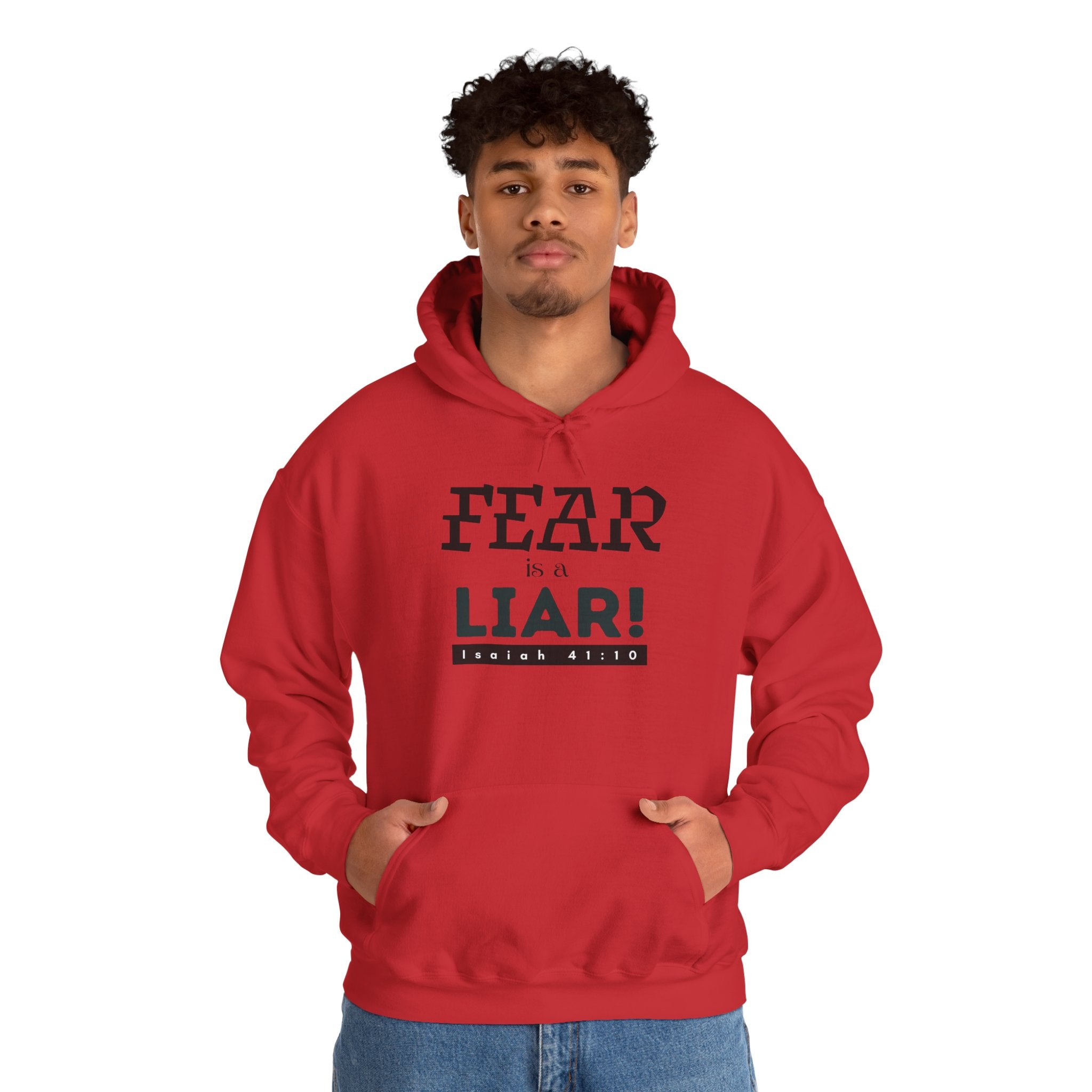 Fear Is a Liar Hoodie — Inspirational Christian Faith Sweatshirt
