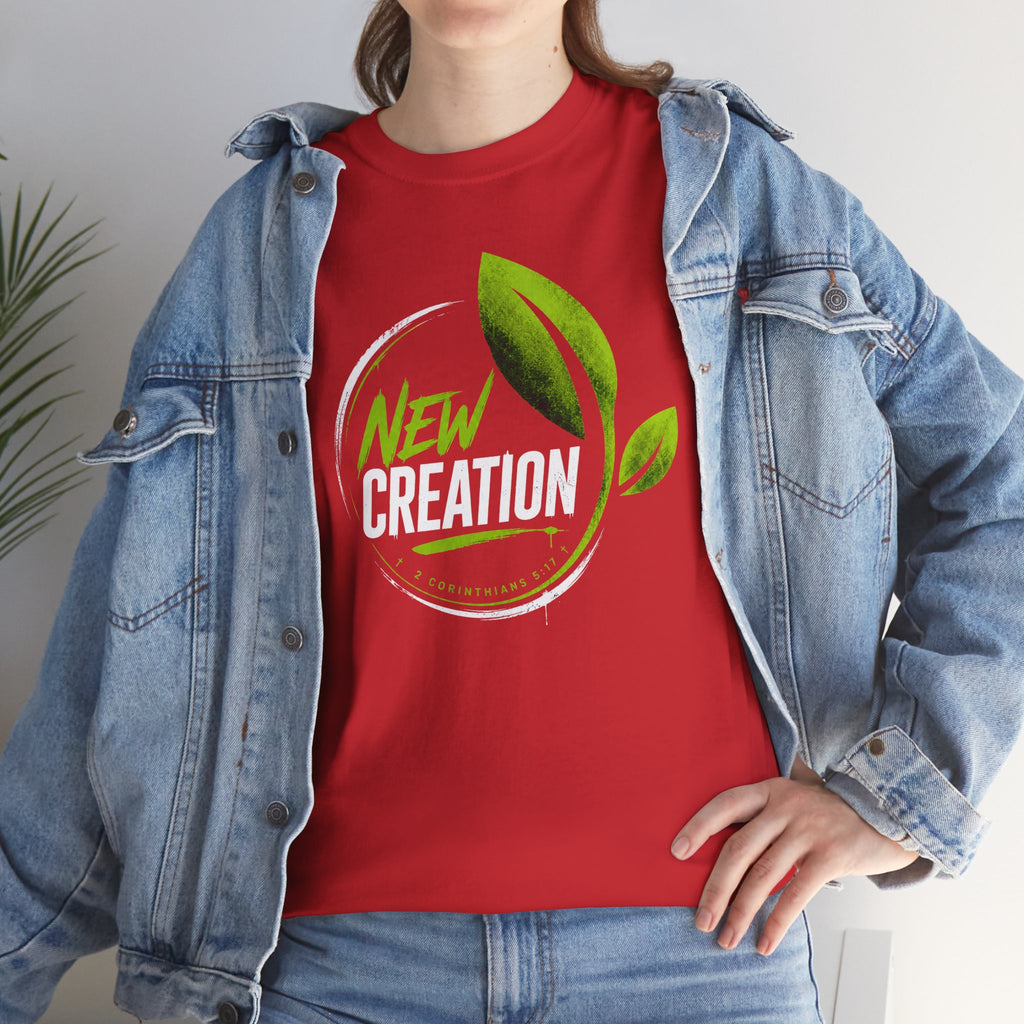 New Creation T-Shirt — Green Leaf Faith Tee
