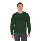 Inspirational Crewneck Sweatshirt "Fear is a Liar" Pullover, Positive Mindset Apparel, Motivational Faith Graphic Sweatshirt