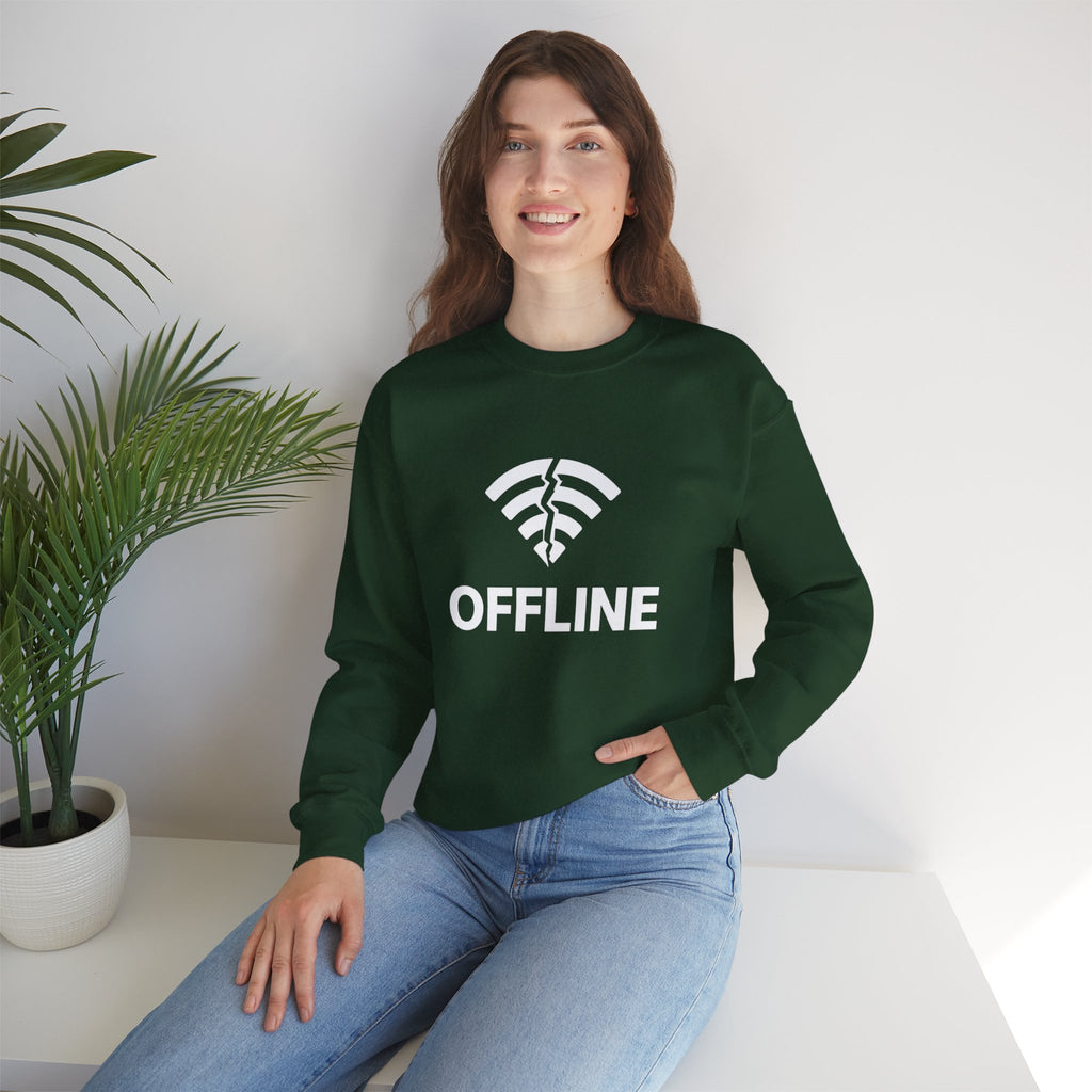 Christian Crewneck Sweatshirt "Offline" Pullover, Go Into Your Room and Pray Back Quote, Faith Streetwear Sweatshirt