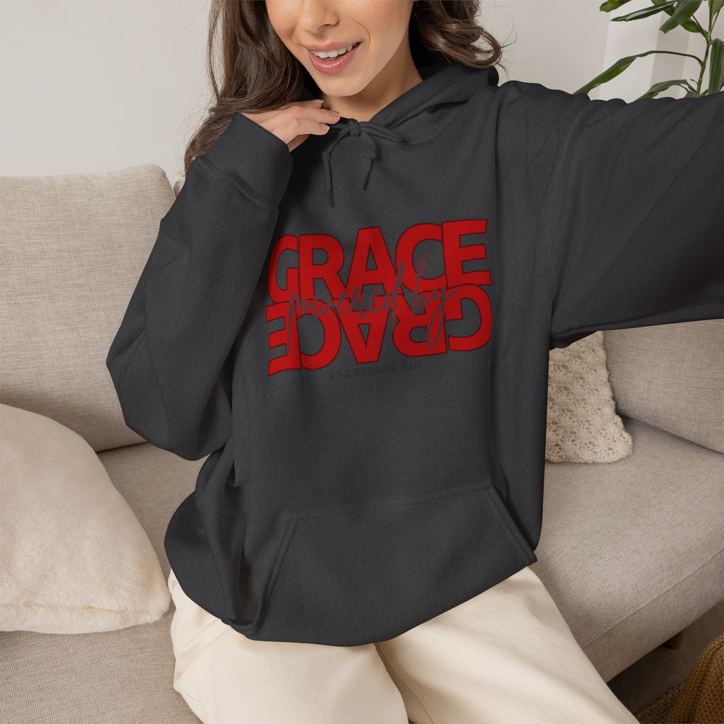 Grace Reversed Hoodie — Faith-Inspired Graphic Sweatshirt