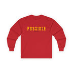 Possible Long Sleeve Christian Tee — Inspirational "Possible" Graphic Cotton Shirt