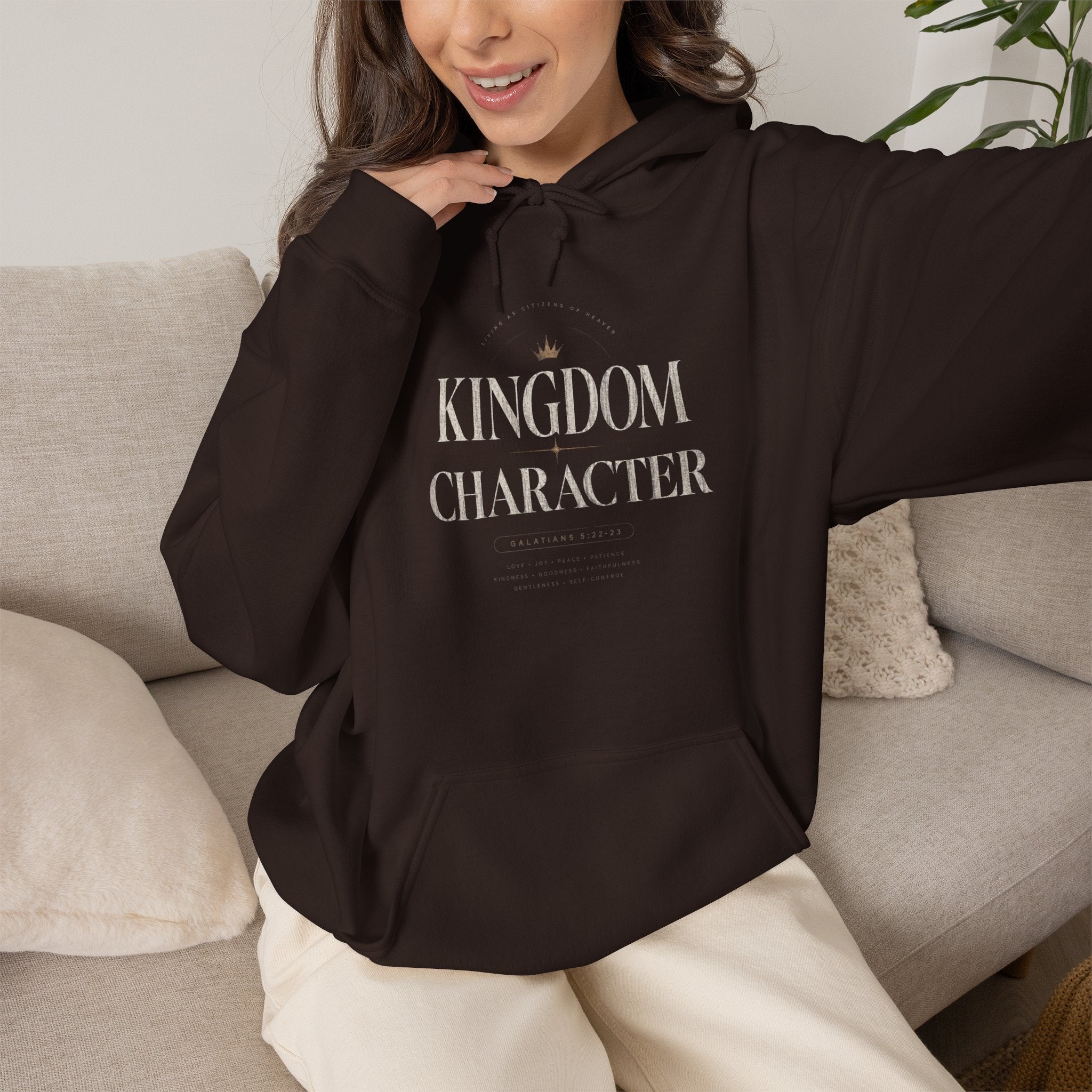 Kingdom Character Hoodie – Faith-Based Inspirational Black Pullover