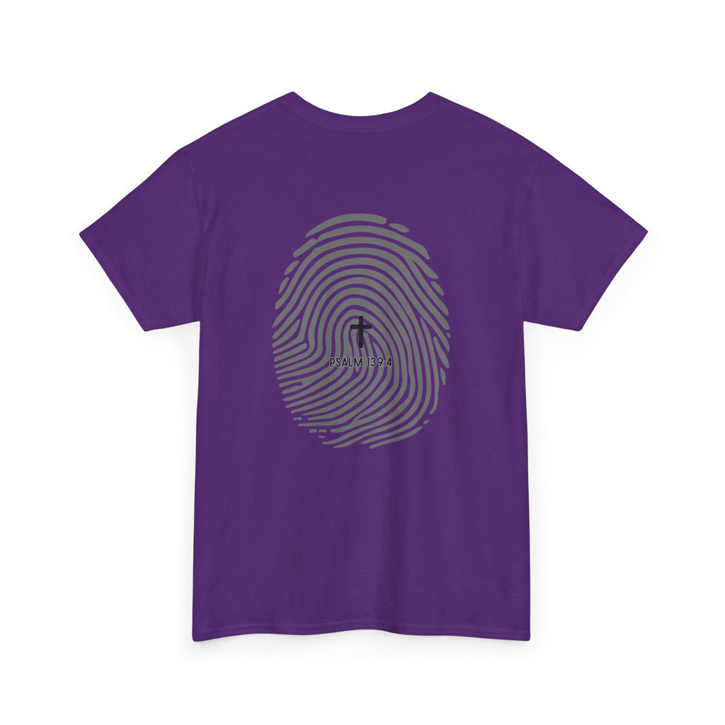 Fingerprint Graphic Tee — Minimalist Identity T‑Shirt