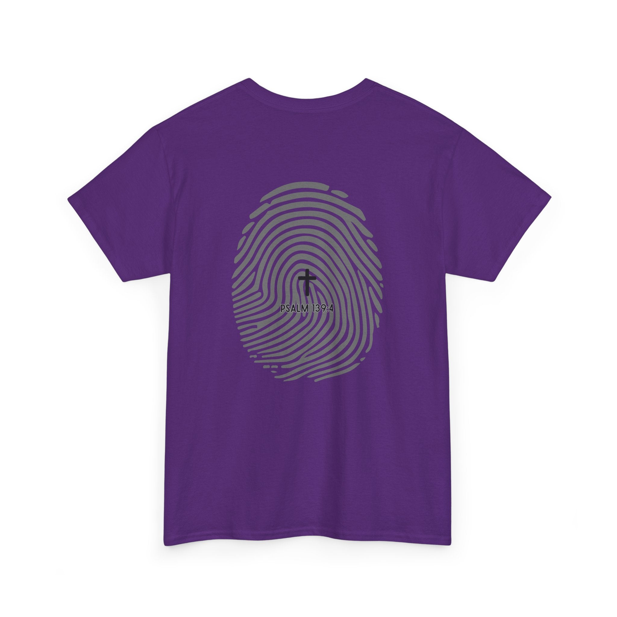 Fingerprint Graphic Tee — Minimalist Identity T‑Shirt