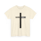 Christian Cross T-Shirt — "Salvation Romans 5:8" Faith Tee
